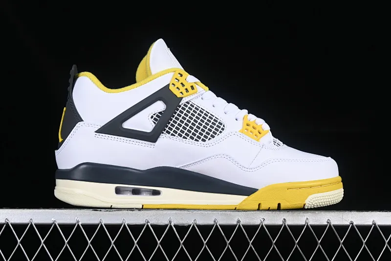 All categories Air Jordan Jordan series basketball shoes Air Jordan 4 L version Air Jordan 4 Retro "Vivid Sulfur" AJ4 Joe 4 White Thunder AQ9129-101